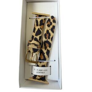 NWT Michael Kors Cheetah Print Apple Watch Band 38MM And 40 MM Leather